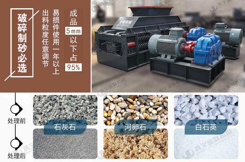 對(duì)輥破碎機(jī)破碎制砂首選